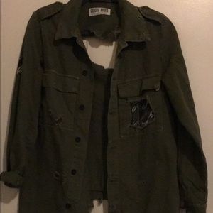 Zara x Guns & Rose Distressed Jacket